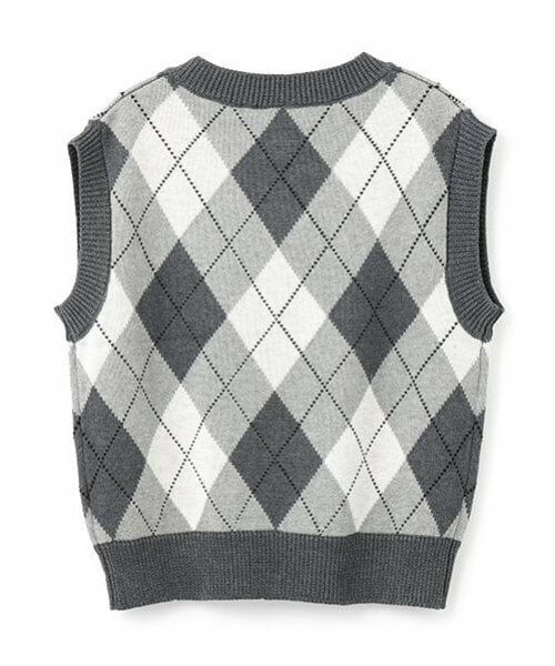 pom ponette junior / ポンポネット ジュニア カーディガン・ボレロ | *アーガイルニットベスト | 詳細4