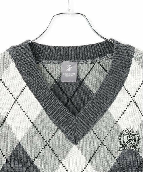 pom ponette junior / ポンポネット ジュニア カーディガン・ボレロ | *アーガイルニットベスト | 詳細5