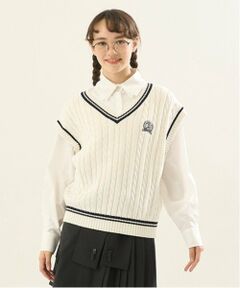 pom ponette junior / ポンポネット ジュニア カーディガン・ボレロ | *ラインニットベスト