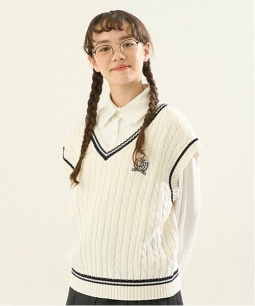 pom ponette junior / ポンポネット ジュニア カーディガン・ボレロ | *ラインニットベスト | 詳細13