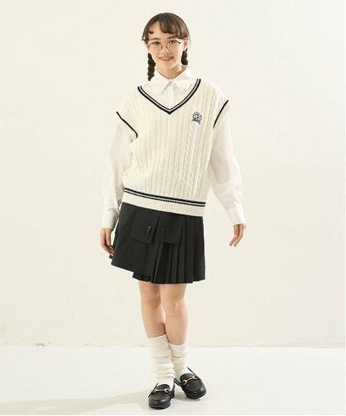 pom ponette junior / ポンポネット ジュニア カーディガン・ボレロ | *ラインニットベスト | 詳細14