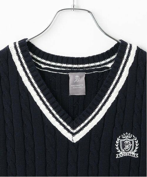 pom ponette junior / ポンポネット ジュニア カーディガン・ボレロ | *ラインニットベスト | 詳細18