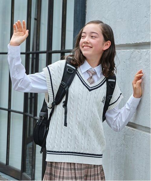 pom ponette junior / ポンポネット ジュニア カーディガン・ボレロ | *ラインニットベスト | 詳細7