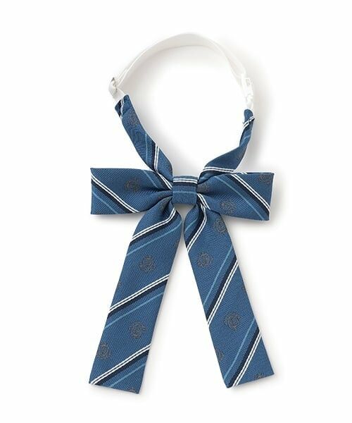 pom ponette junior / ポンポネット ジュニア ネクタイ | *ストライプスクールリボン（ブルー）