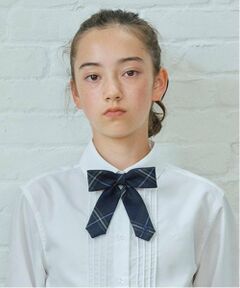 pom ponette junior / ポンポネット ジュニア ネクタイ | *綾織ウールチェックリボンタイ