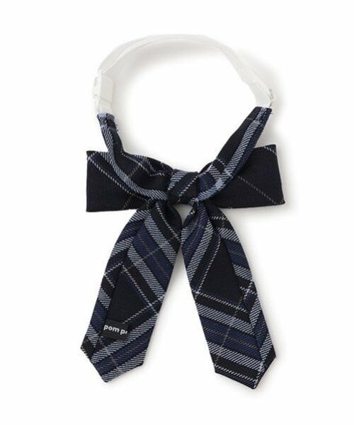 pom ponette junior / ポンポネット ジュニア ネクタイ | *綾織ウールチェックリボンタイ | 詳細1