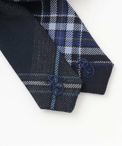 pom ponette junior / ポンポネット ジュニア ネクタイ | *綾織ウールチェックリボンタイ | 詳細3