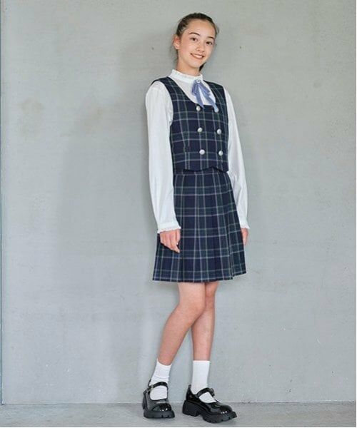 pom ponette junior / ポンポネット ジュニア セットアップ | *ベスト×プリーツスカパンセットアップ | 詳細4
