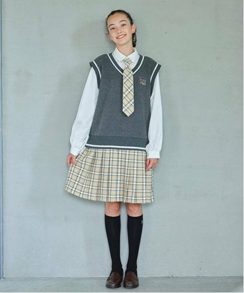 pom ponette junior / ポンポネット ジュニア ドレス | ネクタイつきドッキングワンピース | 詳細1