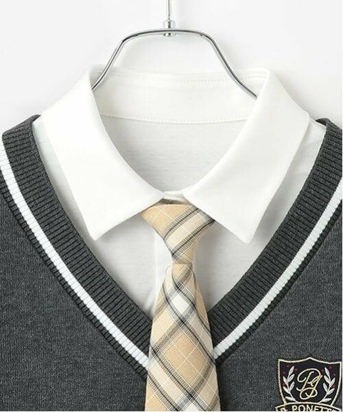 pom ponette junior / ポンポネット ジュニア ドレス | ネクタイつきドッキングワンピース | 詳細3