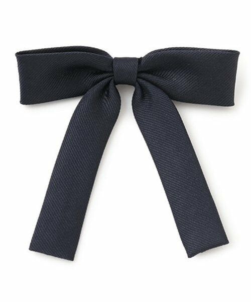 pom ponette junior / ポンポネット ジュニア ブローチ・コサージュ | *ソリッドリボンブローチ（紺）