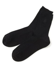 pom ponette junior / ポンポネット ジュニア ソックス | *細リブ刺繍クルーソックス