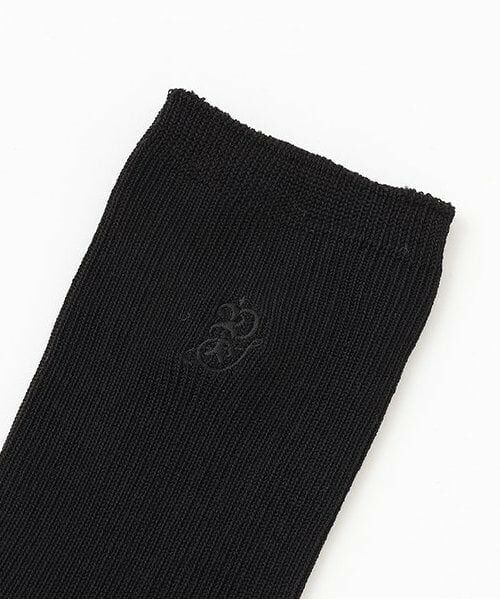 pom ponette junior / ポンポネット ジュニア ソックス | *細リブ刺繍クルーソックス | 詳細1