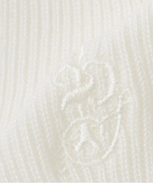 pom ponette junior / ポンポネット ジュニア ソックス | *細リブ刺繍クルーソックス | 詳細3