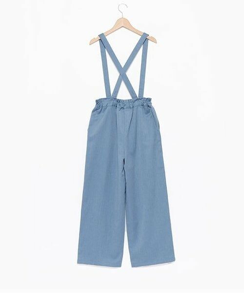 pom ponette junior / ポンポネット ジュニア サロペット・オールインワン | 裏起毛サス付きワイドパンツ | 詳細1