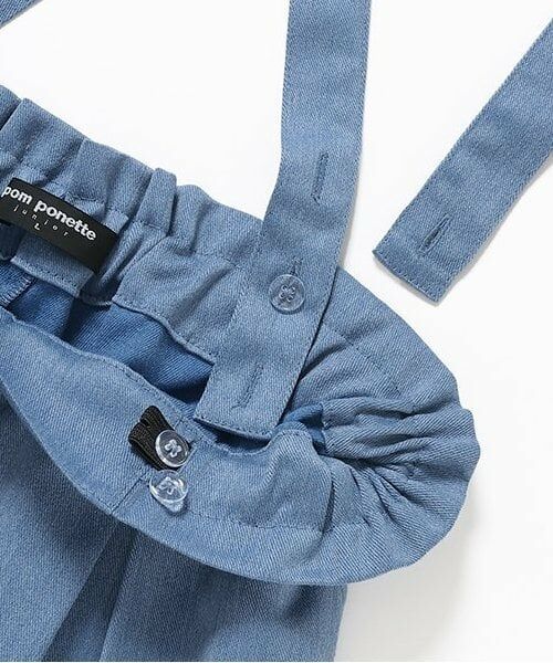 pom ponette junior / ポンポネット ジュニア サロペット・オールインワン | 裏起毛サス付きワイドパンツ | 詳細3