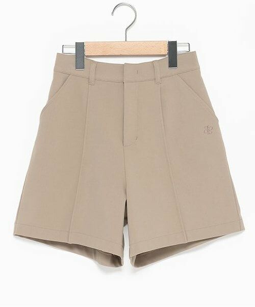 pom ponette junior / ポンポネット ジュニア ショート・ハーフ・半端丈パンツ | タックキュロット（ベージュ）