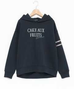 pom ponette junior / ポンポネット ジュニア パーカー | ラインスリーブ裏毛裏起毛パーカ