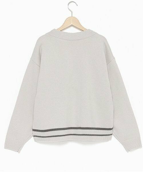 pom ponette junior / ポンポネット ジュニア カーディガン・ボレロ | ラインカーデ＋ロゴTシャツセット | 詳細1