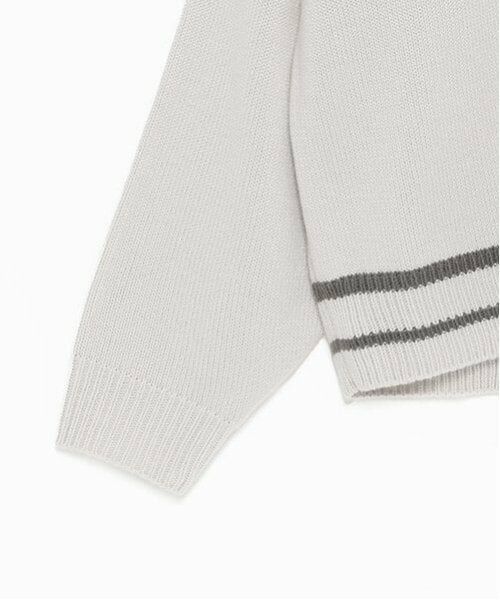 pom ponette junior / ポンポネット ジュニア カーディガン・ボレロ | ラインカーデ＋ロゴTシャツセット | 詳細4