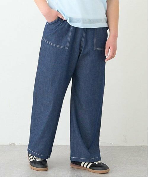 pom ponette junior / ポンポネット ジュニア その他パンツ | 【＋SIZE】【GOOD PRICE】ワイドパンツ（紺）