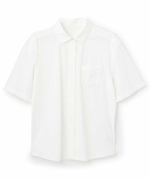 pom ponette junior / ポンポネット ジュニア シャツ・ブラウス | *【UVカット】角衿カットシャツ（白）