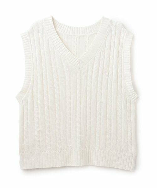 pom ponette junior / ポンポネット ジュニア その他トップス | *【接触冷感・抗菌防臭】Vネックベスト（オフ ホワイト）