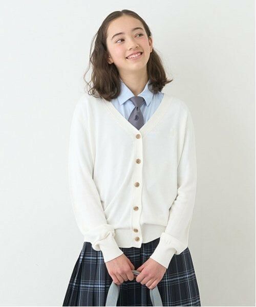 pom ponette junior / ポンポネット ジュニア カーディガン・ボレロ | *【接触冷感・抗菌防臭】Vネックカーディガン | 詳細1