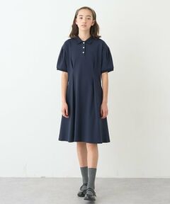pom ponette junior / ポンポネット ジュニア ミニ丈・ひざ丈ワンピース | *【接触冷感】ポロ衿カットワンピース