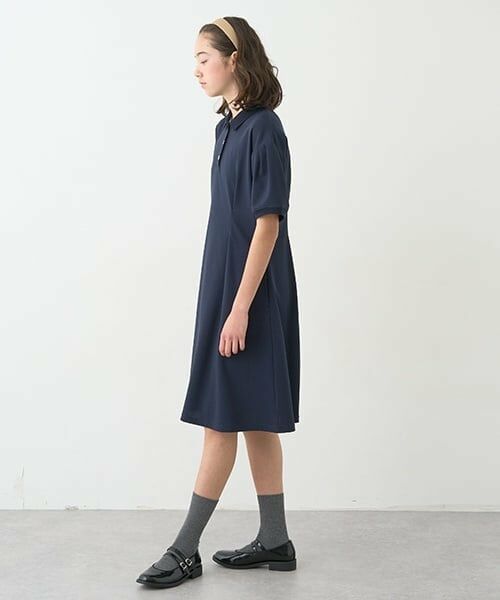 pom ponette junior / ポンポネット ジュニア ミニ丈・ひざ丈ワンピース | *【接触冷感】ポロ衿カットワンピース | 詳細1