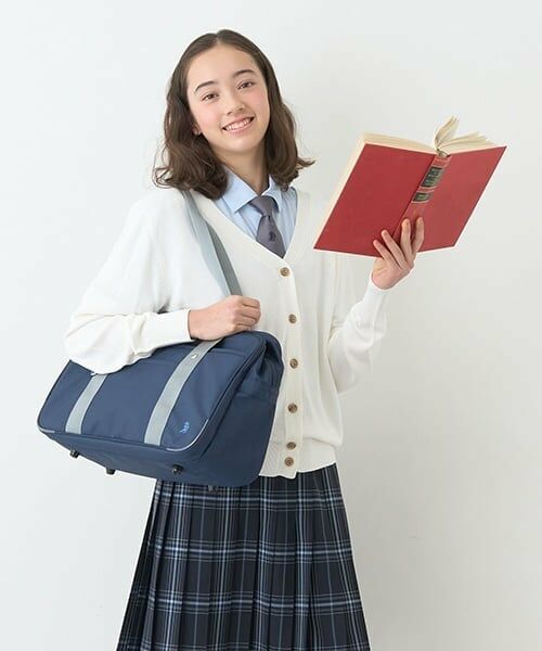 pom ponette junior / ポンポネット ジュニア ショルダーバッグ | *【WEB限定】ポリエステルスクールバッグ（紺）