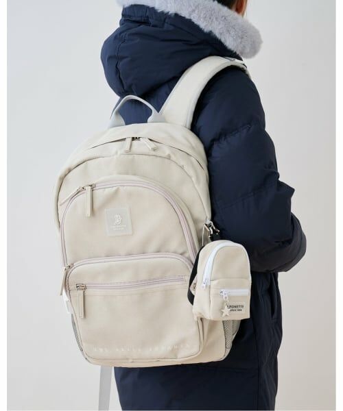 pom ponette junior / ポンポネット ジュニア リュック・バックパック | *丸型ポーチつき23Lスクールリュック（ベージュ）