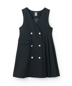 pom ponette junior / ポンポネット ジュニア ミニ・ひざ丈スカート | *プリーツ切替ジャンパースカート