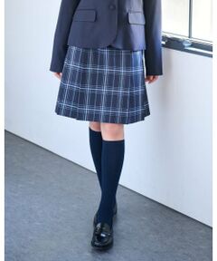 【卒服】【家庭洗濯可】サイドプリーツチェックスカート