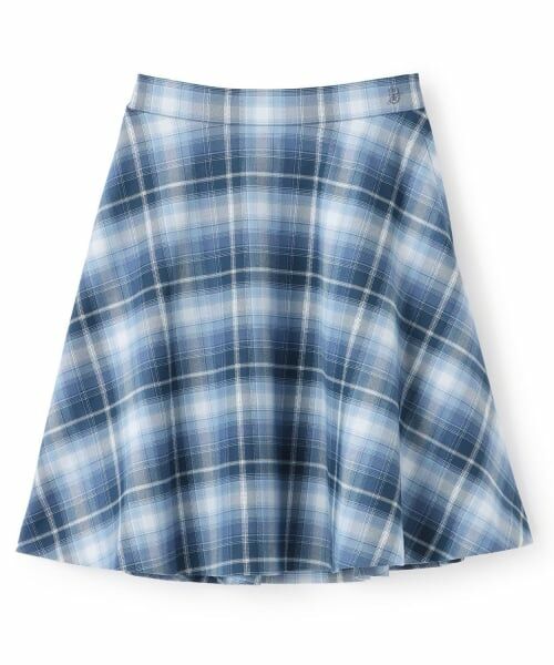 pom ponette junior / ポンポネット ジュニア ミニ・ひざ丈スカート | 【卒服】フレアスカート(ブルー グレー)
