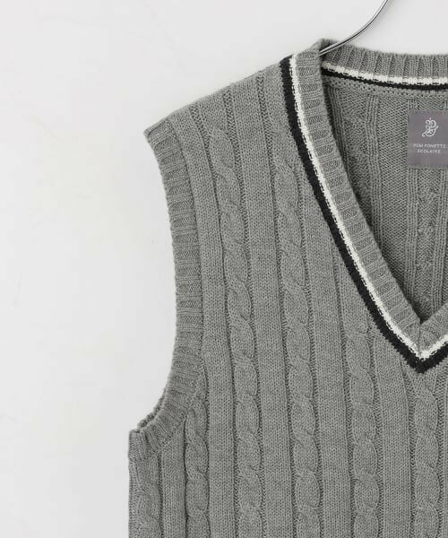 pom ponette junior / ポンポネット ジュニア カーディガン・ボレロ | 【卒服】Vネックラインベスト | 詳細3