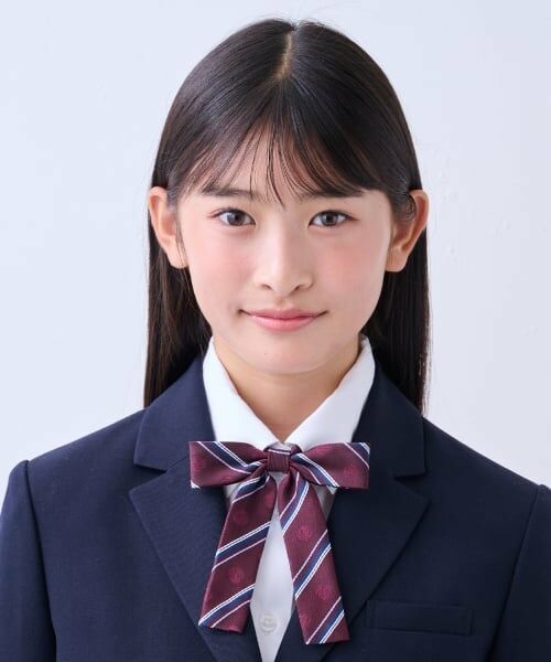 pom ponette junior / ポンポネット ジュニア ネクタイ | 【卒服】ストライプスクールリボン（エンジ）