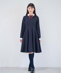 pom ponette junior / ポンポネット ジュニア ドレス | 【卒服】ウール白襟ワンピース