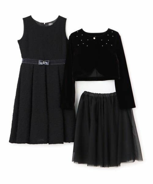 pom ponette junior / ポンポネット ジュニア セットアップ | パニエつきノースリーブドレス×ボレロセット | 詳細2