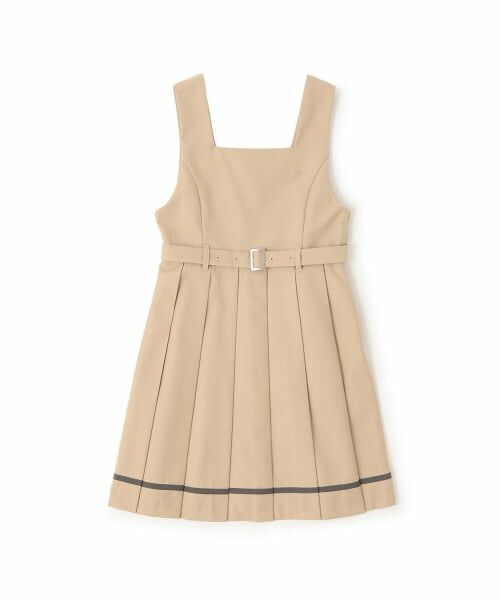 pom ponette junior / ポンポネット ジュニア ミニ・ひざ丈スカート | 【卒服】ラインプリーツジャンスカ（ベージュ）