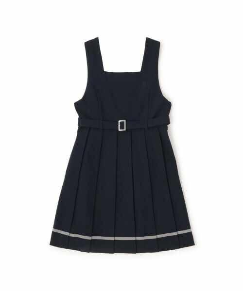 pom ponette junior / ポンポネット ジュニア ミニ・ひざ丈スカート | 【卒服】ラインプリーツジャンスカ（紺）