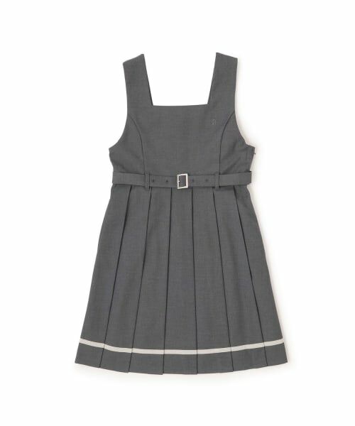 pom ponette junior / ポンポネット ジュニア ミニ・ひざ丈スカート | 【卒服】ラインプリーツジャンスカ（チャコール）