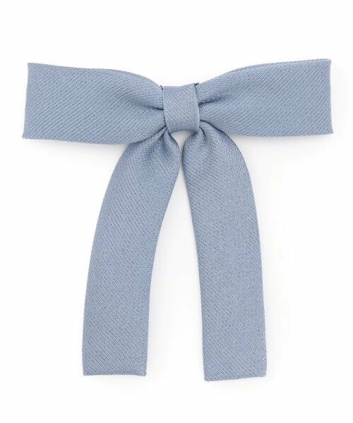 pom ponette junior / ポンポネット ジュニア ネクタイ | 【卒服】ソリッドリボンブローチ（ブルー）