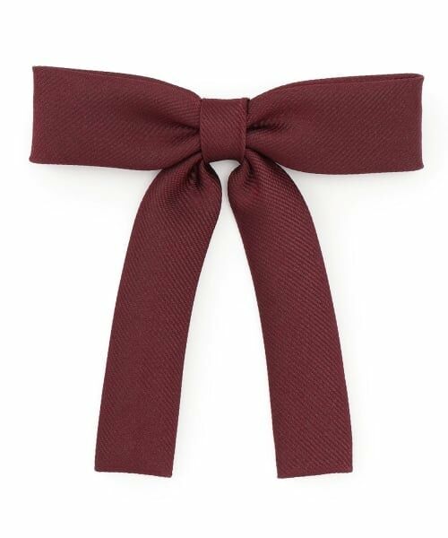 pom ponette junior / ポンポネット ジュニア ネクタイ | 【卒服】ソリッドリボンブローチ（エンジ）