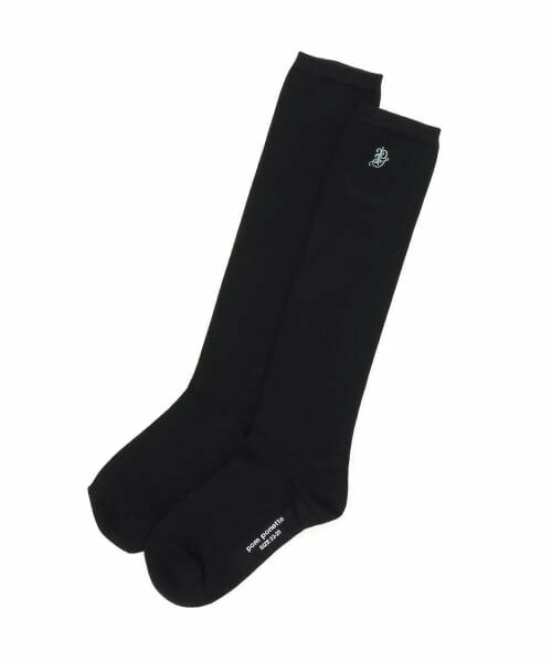 pom ponette junior / ポンポネット ジュニア ソックス | 【卒服】ワンポイント刺しゅうハイソックス（エメラルド グリーン）