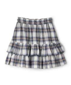 pom ponette junior / ポンポネット ジュニア ミニ・ひざ丈スカート | チェックティアードスカート×インナーパンツ