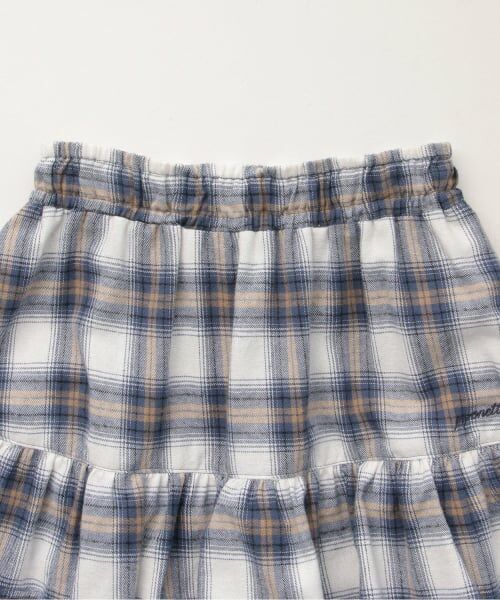 pom ponette junior / ポンポネット ジュニア ミニ・ひざ丈スカート | チェックティアードスカート×インナーパンツ | 詳細3