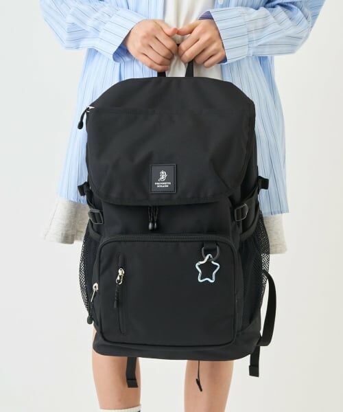 pom ponette junior / ポンポネット ジュニア リュック・バックパック | 32L【軽量】【撥水】バケツ型スクールリュック（黒）