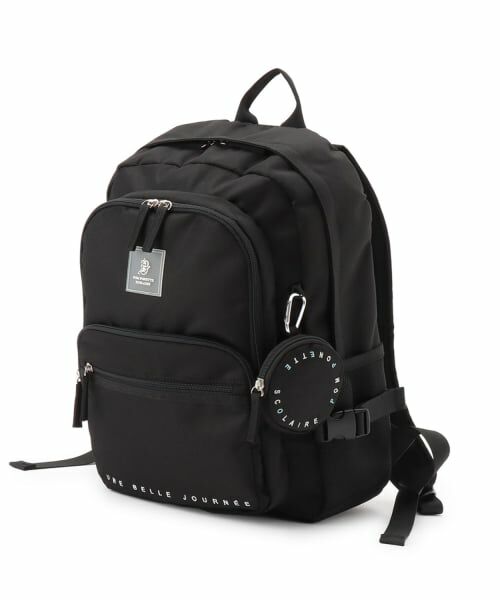 pom ponette junior / ポンポネット ジュニア リュック・バックパック | 23L【撥水】丸型ポーチつきスクールリュック（黒）