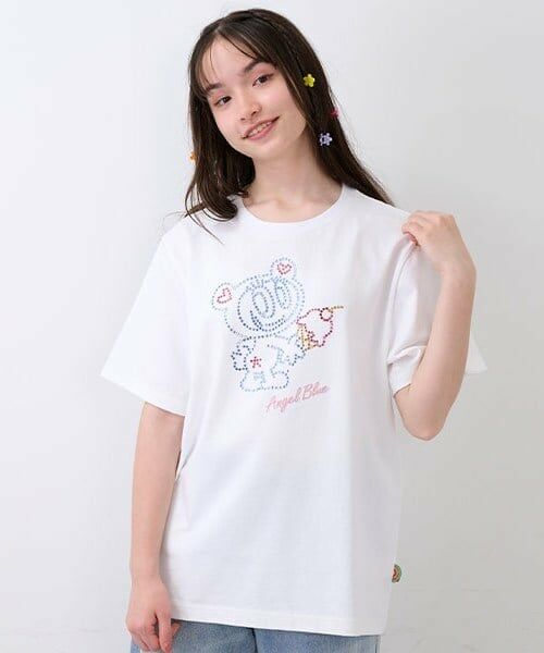 pom ponette junior / ポンポネット ジュニア Tシャツ | ナカムラくんキラキラストーンTシャツ（白）